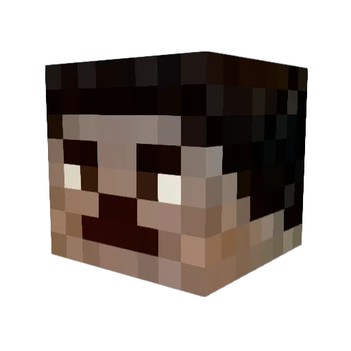 Ingenex Minecraft avatar head, 3D render