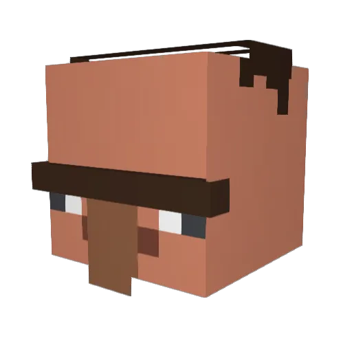 IngenieroChimpy Minecraft avatar head, 3D render