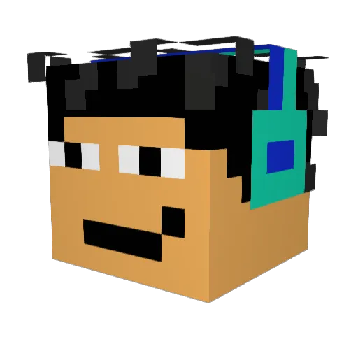IngetLUL Minecraft avatar head, 3D render