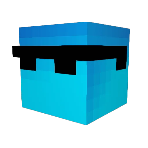 Ingradients Minecraft avatar head, 3D render