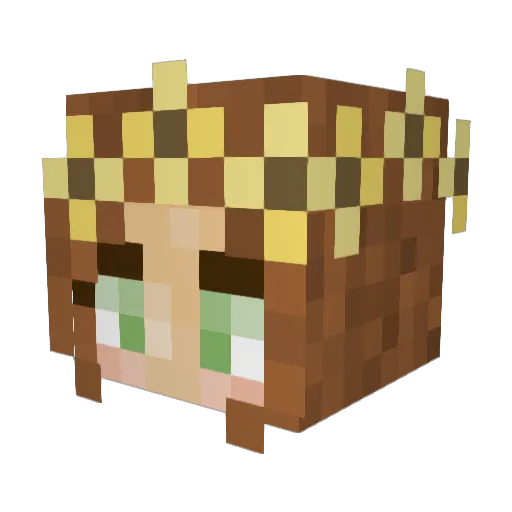 IngridH2468 Minecraft avatar head, 3D render