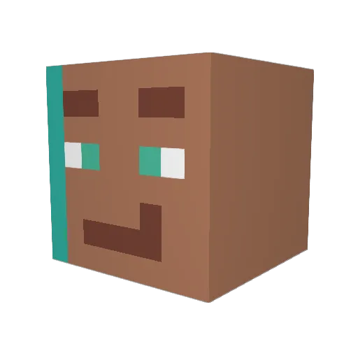 IngridNova Minecraft avatar head, 3D render