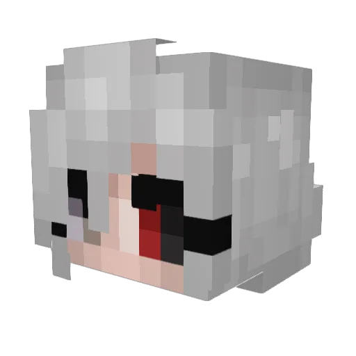 Ingridiot Minecraft avatar head, 3D render