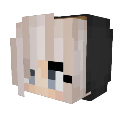 Ingriduuu Minecraft avatar head, 3D render