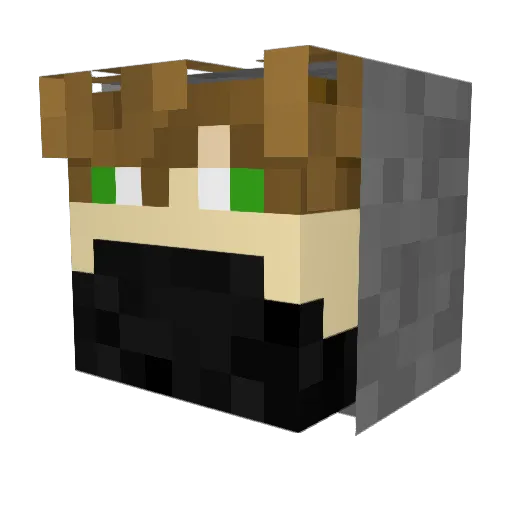 IngrownBread Minecraft avatar head, 3D render