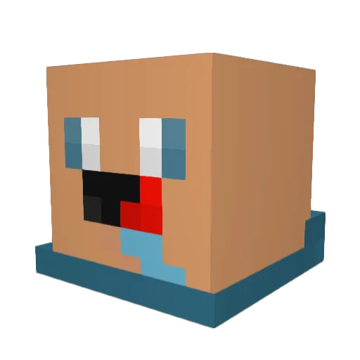 Ingstone Minecraft avatar head, 3D render