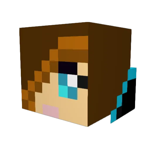 IngvildMaria Minecraft avatar head, 3D render