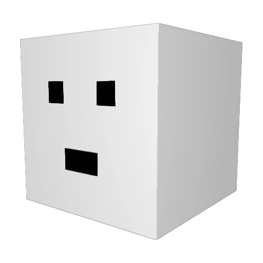 Ingx Minecraft avatar head, 3D render