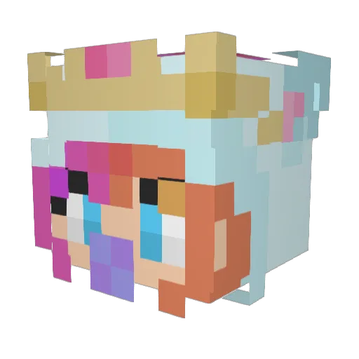 Inhaberin Minecraft avatar head, 3D render