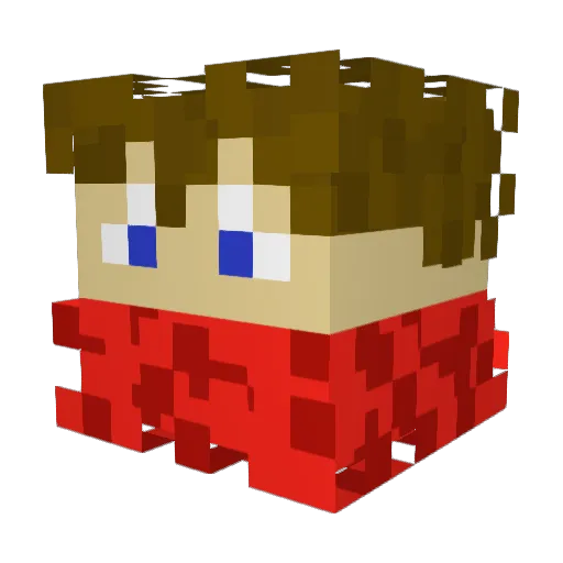 Inhexial Minecraft avatar head, 3D render