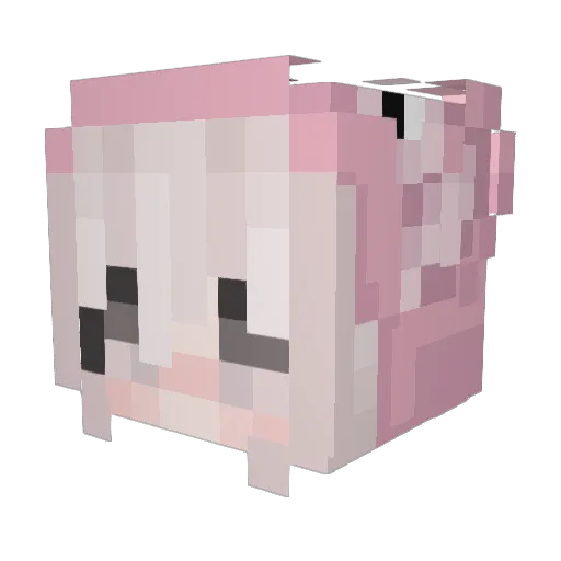 Ini990x Minecraft avatar head, 3D render