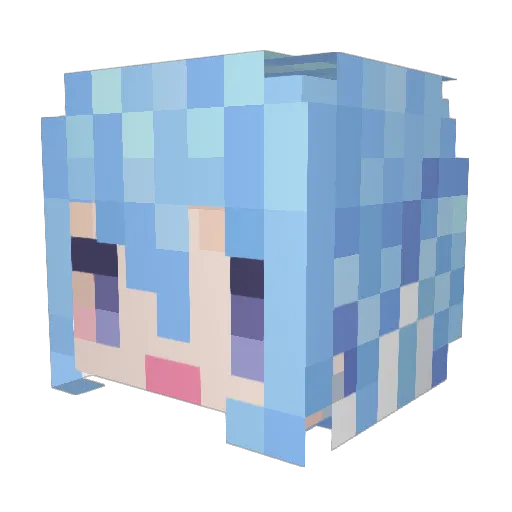 InicRa__ Minecraft avatar head, 3D render