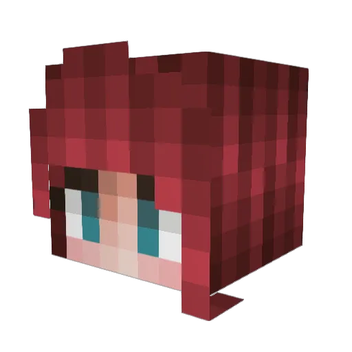 Inichmitable Minecraft avatar head, 3D render