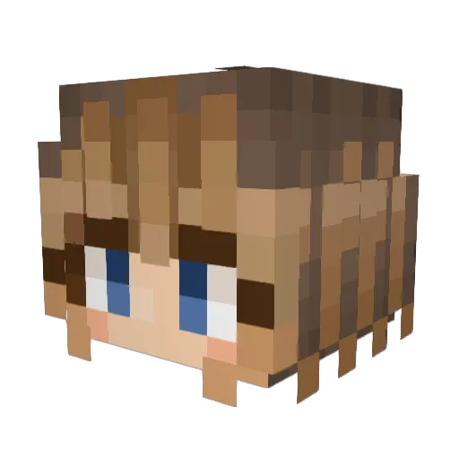 Iniemini_M Minecraft avatar head, 3D render