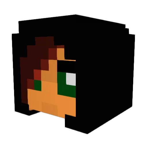 Inimshi Minecraft avatar head, 3D render