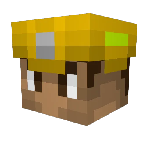 InitialAttack Minecraft avatar head, 3D render