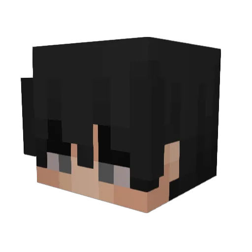 InitialMC_ Minecraft avatar head, 3D render