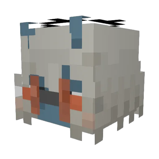 InitialSquid Minecraft avatar head, 3D render