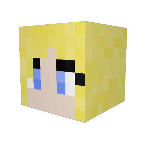 Initialism_ Minecraft avatar head, 3D render