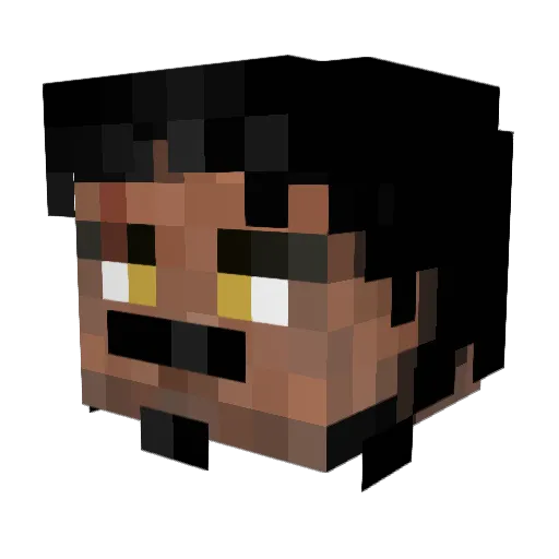 InitiallySilas Minecraft avatar head, 3D render