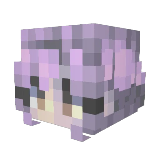 InjuredWave Minecraft avatar head, 3D render