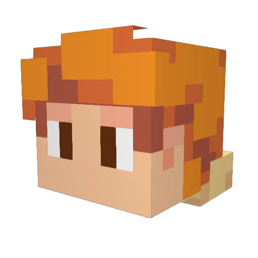 Ink0mu Minecraft avatar head, 3D render