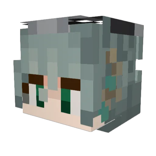 Ink5050 Minecraft avatar head, 3D render
