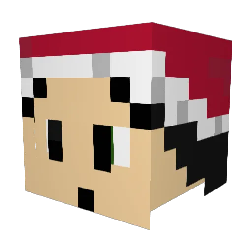 InkAtHand Minecraft avatar head, 3D render