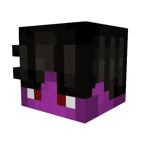 InkDrink Minecraft avatar head, 3D render
