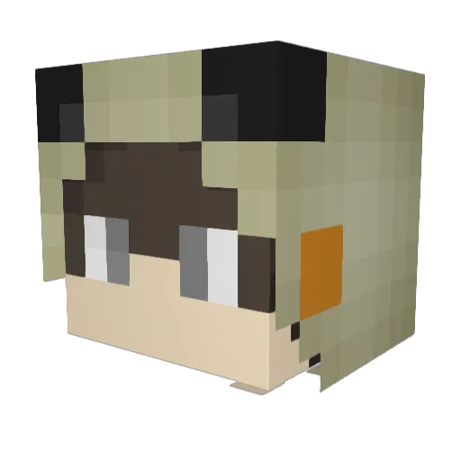 InkMax Minecraft avatar head, 3D render