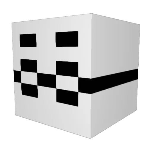 InkMeron Minecraft avatar head, 3D render