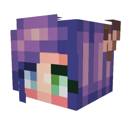 InkMuffin Minecraft avatar head, 3D render
