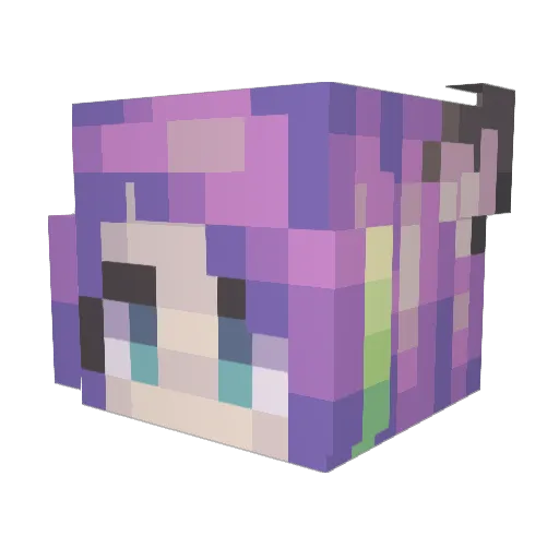 InkPaper Minecraft avatar head, 3D render