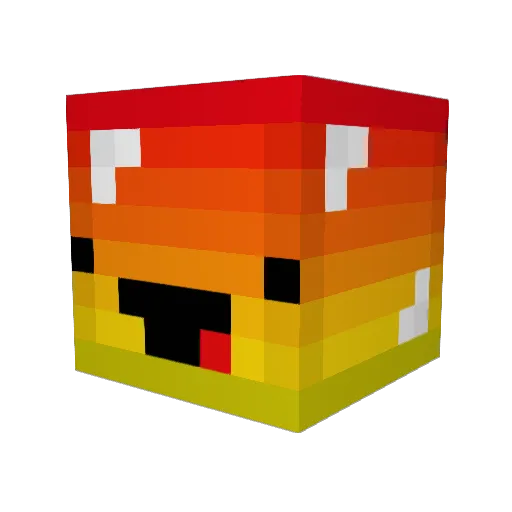 InkPuddle Minecraft avatar head, 3D render