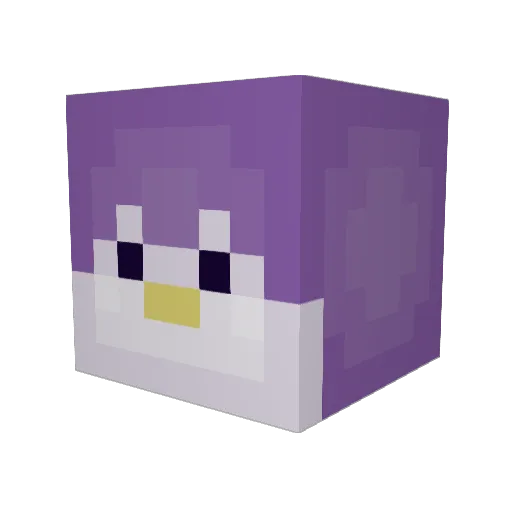 InkSound Minecraft avatar head, 3D render