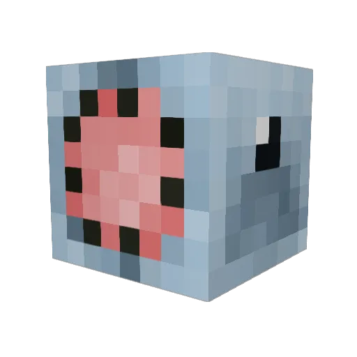InkSquidYT Minecraft avatar head, 3D render