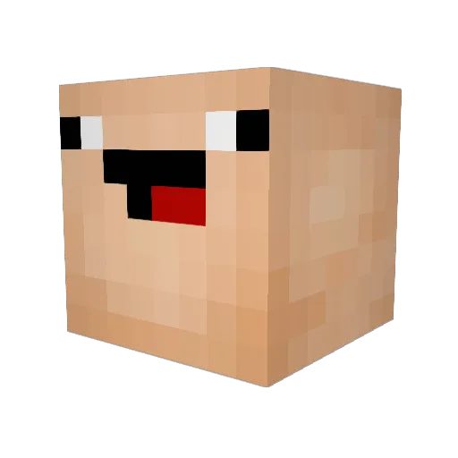 InkTober Minecraft avatar head, 3D render