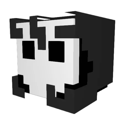 Ink_Dude Minecraft avatar head, 3D render