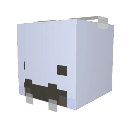 Ink_Gmuneo Minecraft avatar head, 3D render