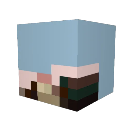 Ink_Rex Minecraft avatar head, 3D render