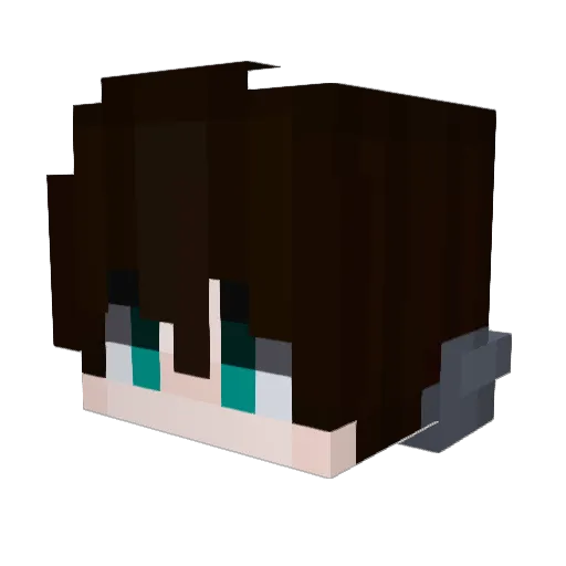 Ink_VN Minecraft avatar head, 3D render
