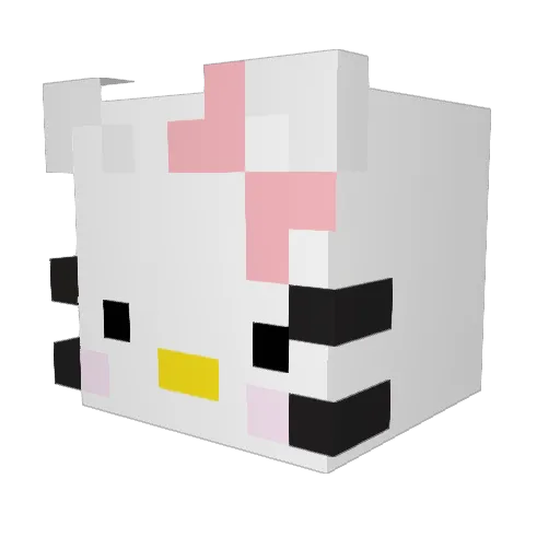Ink_ie Minecraft avatar head, 3D render