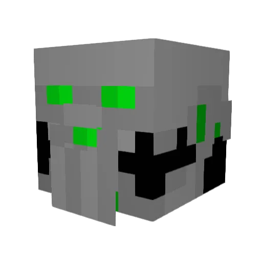 Inkary Minecraft avatar head, 3D render