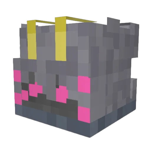 Inkbit Minecraft avatar head, 3D render