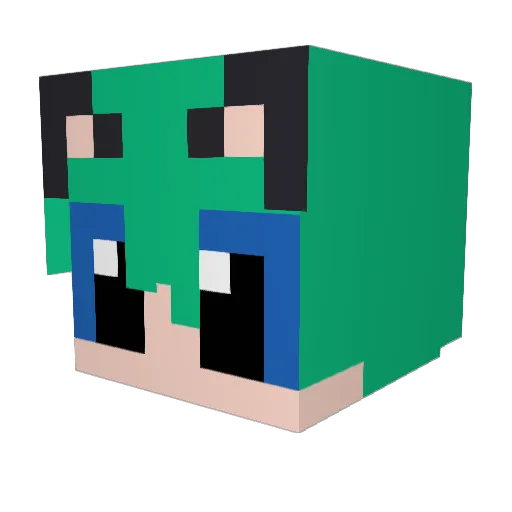 InkblotAnim Minecraft avatar head, 3D render
