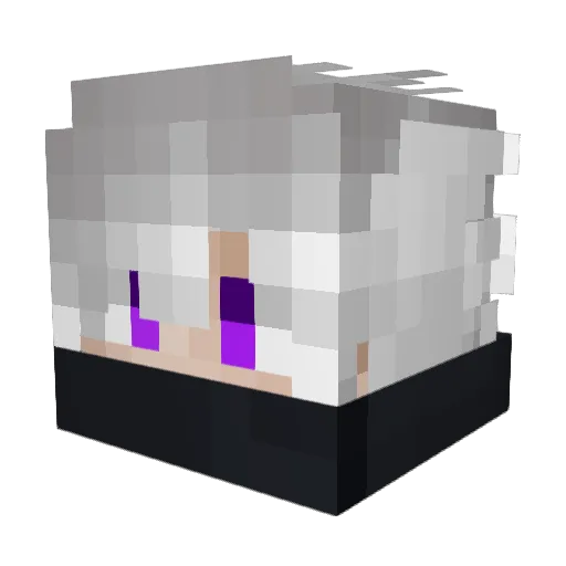 Inkception Minecraft avatar head, 3D render
