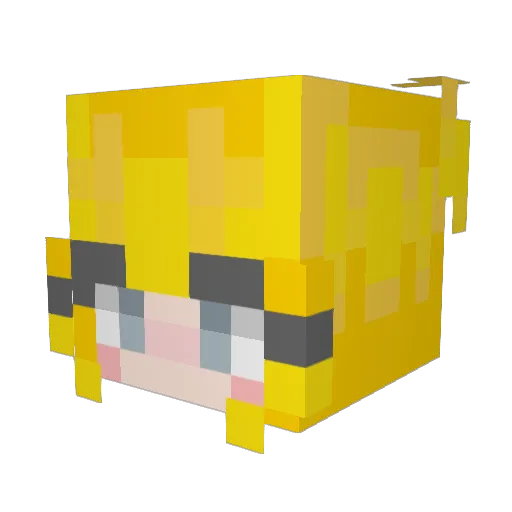 Inkchain Minecraft avatar head, 3D render