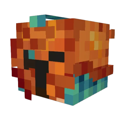Inkcorvus Minecraft avatar head, 3D render