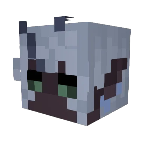 InkedCurse Minecraft avatar head, 3D render