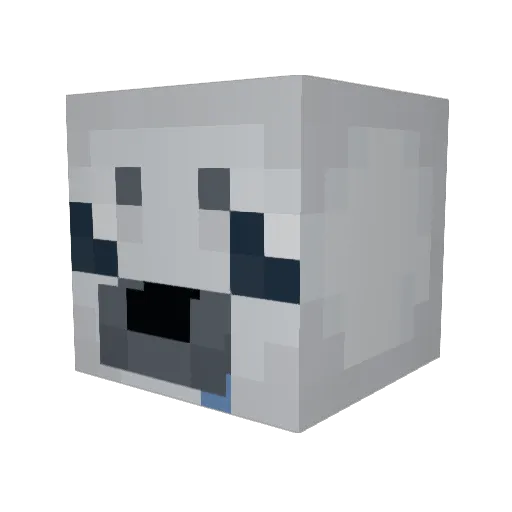 InkedStarz Minecraft avatar head, 3D render